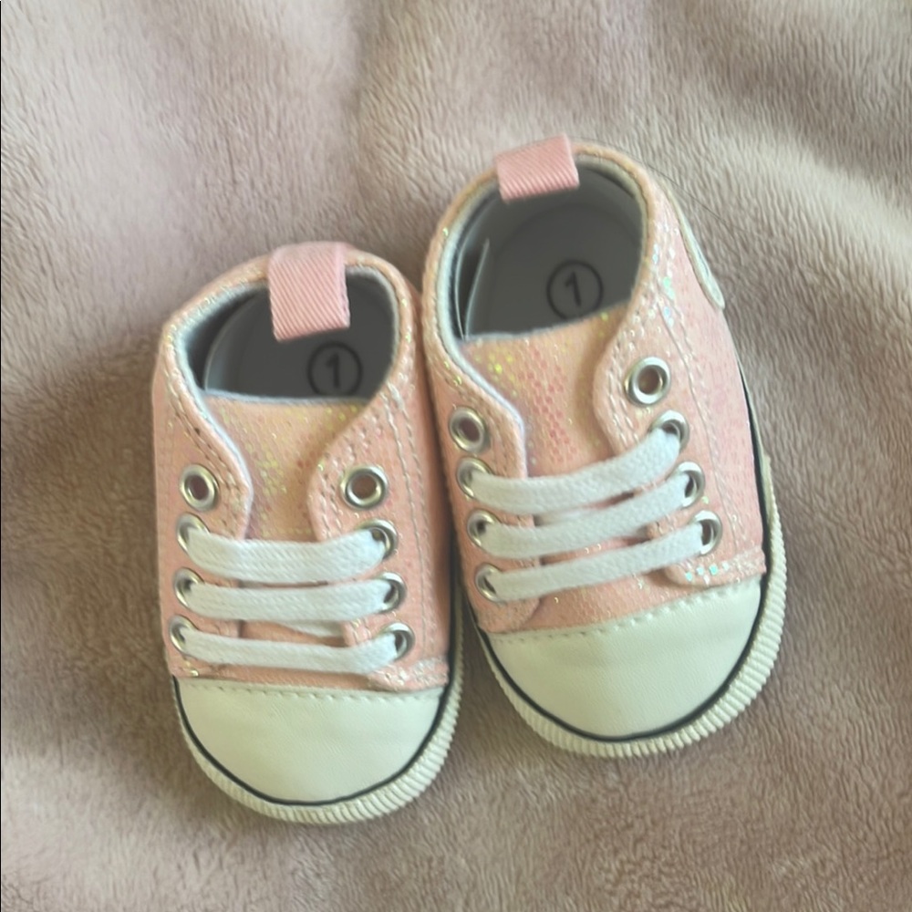Sparkly Pink Kids Sneakers